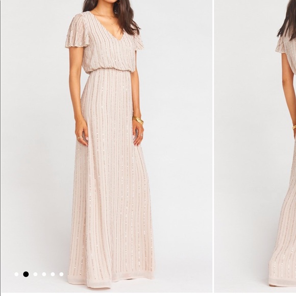 michelle flutter maxi dress